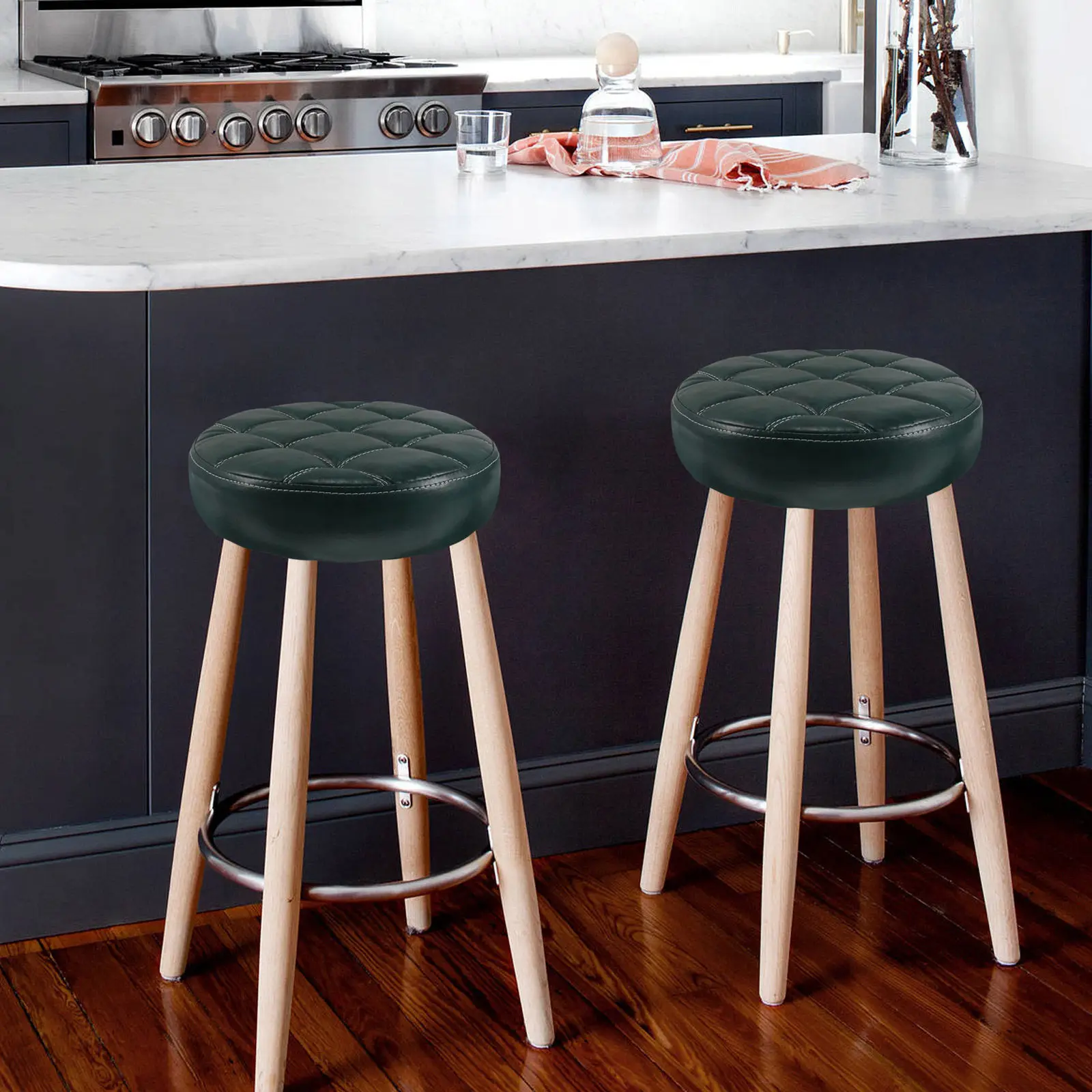 Round Stool Top Replacement Padded Seat Cushion 12.97 Inch Diameter Smooth Comfortable Surface for Bar Stool Restaurant Canteen