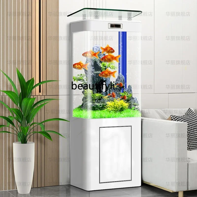 

Bottom filter new living room small integrated smart aquarium ecological vertical goldfish tankAA