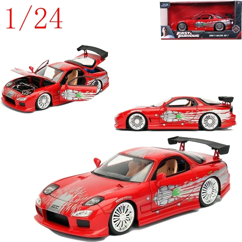 

Jada Diecast 1/24 Scale ‌Dom's Legendary Ride Mazda RX-7 Fast & Furious Ver Alloy Car Model Toys for Boys Gift