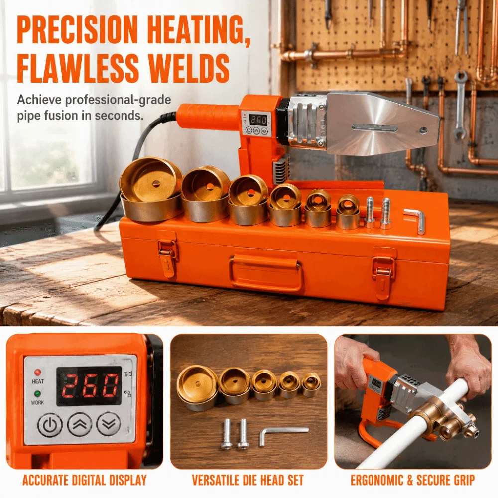 Constant Temperature Quick-Heat Welding Machine EU Plug 20-32/20-63 Heat Fuse Water Pipe Welder Water Pipe Installation