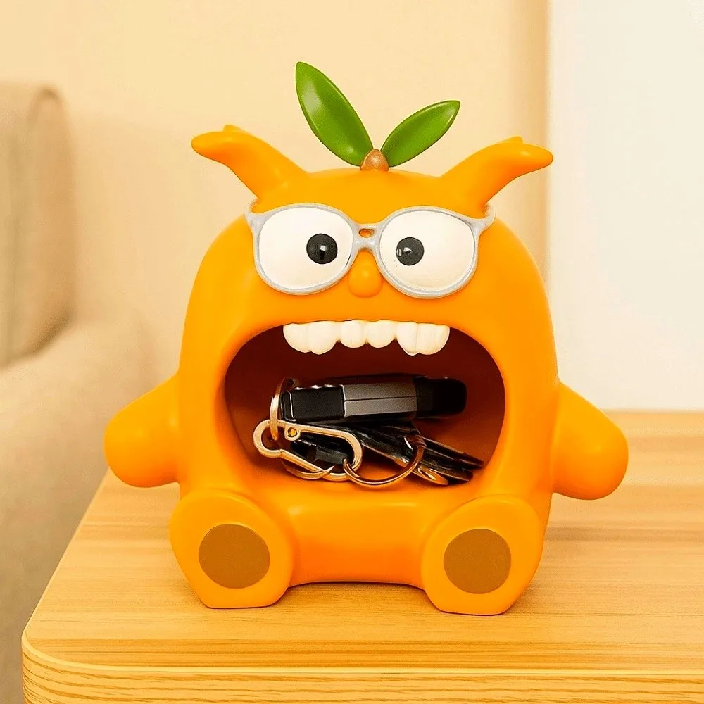 

Big Mouth Entryway Tray Decoration Light Luxury Decorative Cartoon Doll Key Storage Tray Figurines Novelty