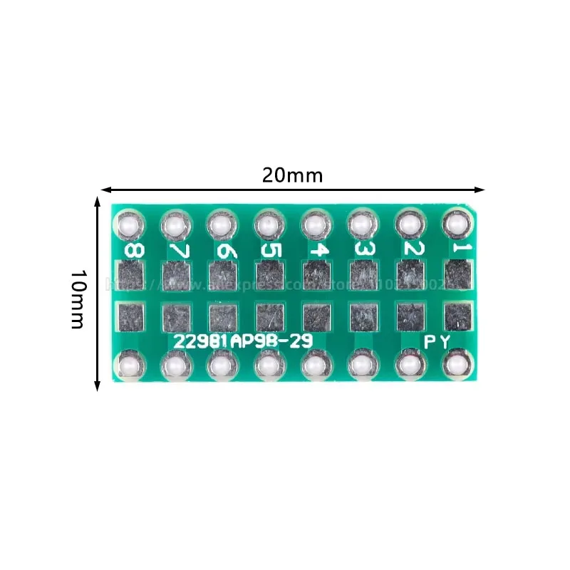 10PCS 0805 0603 0402 to DIP PCB Transfer Board DIP Pin Board Pitch Capacitance Resistance Adapter plate Conversion board