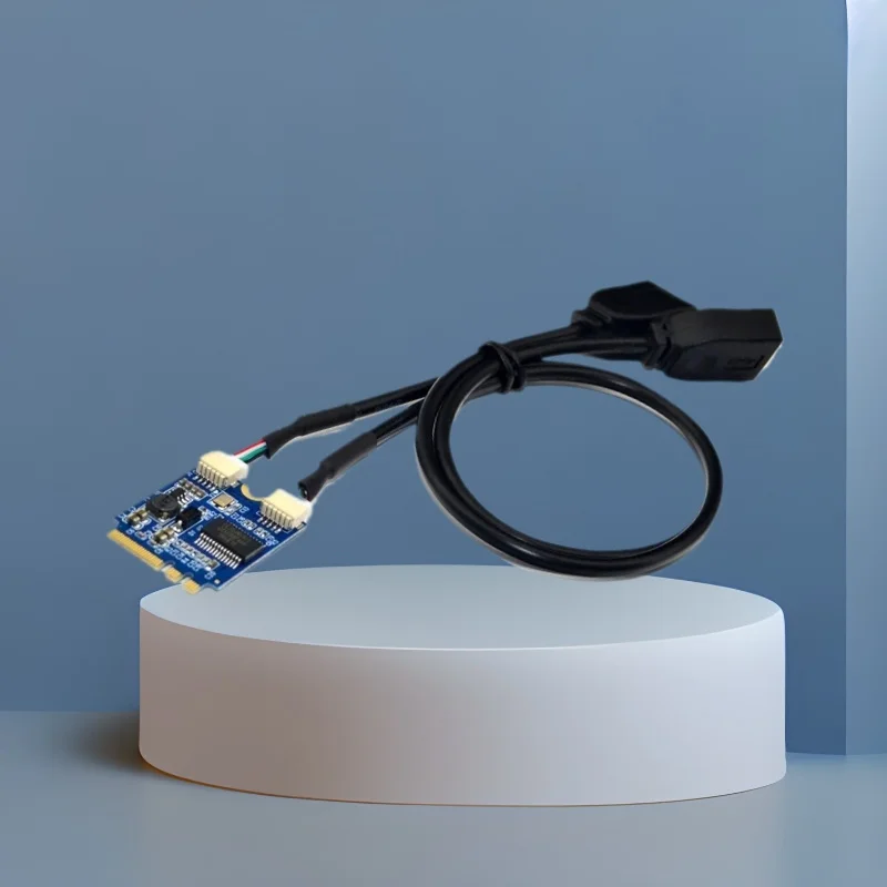 

Mini PCIE to 2 x USB2.0 Riser with Cable 2 Port USB 2.0 Connector Mini PCI Express to Dual USB Adapter USB Converter for Desktop