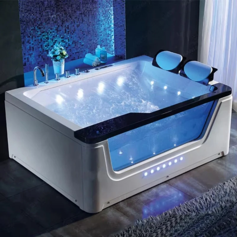 

2 Person Whirlpool Water Massage Acrylic Freestanding Modern Bathroom Bath