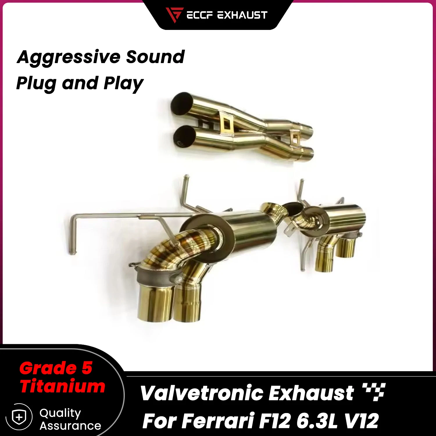 

Valve Controlled Titanium Catback Exhaust for Ferrari F12 6.3L V12 Powerful Sound Performance