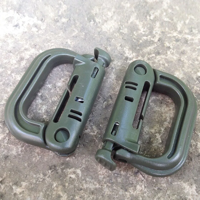 Outdoor Carabiner Hook D Buckle Key Buckle High Strength Lightweight Equipment Backpack Molle D Buckle Camping Climbing Buckle
