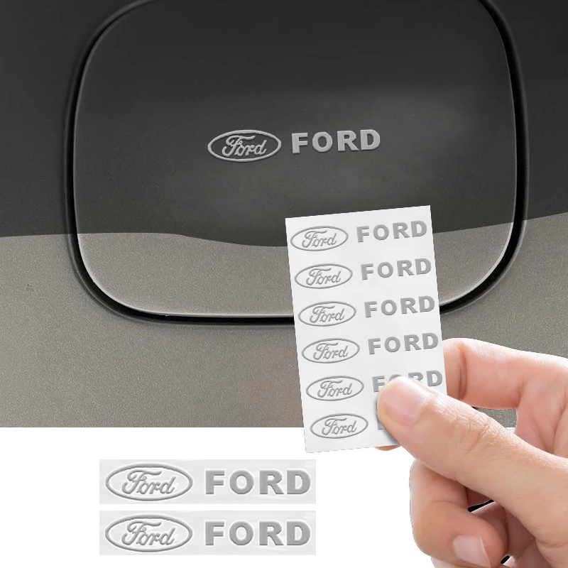 Calcomanías decorativas con emblema de Metal para coche, insignia para ventana de coche, accesorio adhesivo para Ford Focus 2 3 4 Mondeo Fiesta Ecosport Kuga Ghia