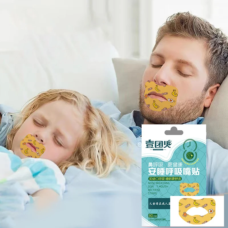 30Pcs Children Night Sleep Mouth Correction Sticker Lip Nose Breathing Improving Sleep Closure Patch