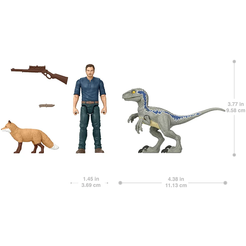 Jurassic World Dominion Owen and Velociraptor Beta Human and Dino Pack Claire and Dilophosaurus Pack Dinosaur Toy Collection Set