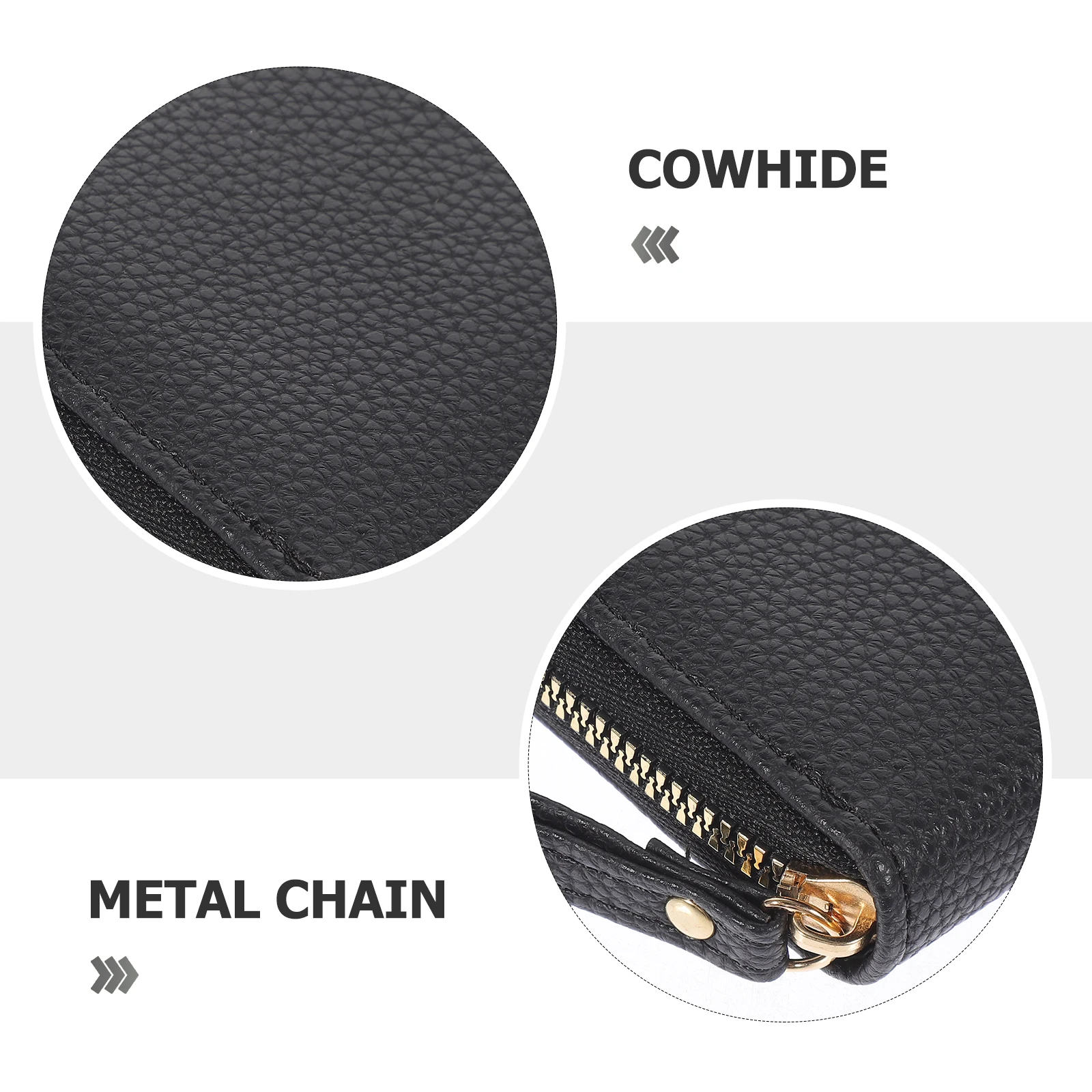 

ID Wallet Card Holder for Women Black Small Purse Zipper Closure Credit Card ganizer Ladies Clutch Short Wallet Compact