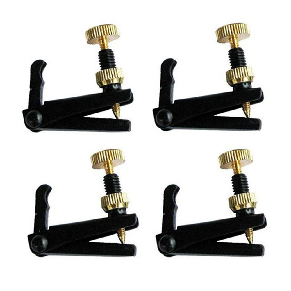 4Pcs / Set Fine Tuner Violin Fine /Tuner Adjusters Approx 50g/ Fine Tuning Metal String/ Adjuster Tuners Violin