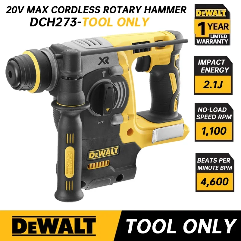 

DEWALT DCH273 Rotary Hammer Drill Brushless Motor SDS PLUS Cordless Power Tools Dewalt Rechargeable Electric Hammer DCH273KN