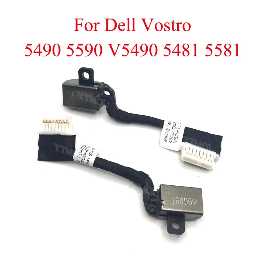 1-10Pcs Brand laptop Dc Power Jack Cable Connector Part For Dell Vostro 5490 5590 v5490 5481 5581