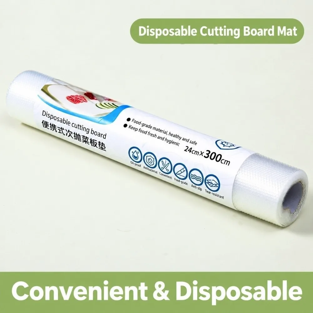 Disposable Chopping Board Mat Anti-Slip Antibacterial Kitchen Chopping Paper Cuttable Transparent Cutting Board Pad Outdoor