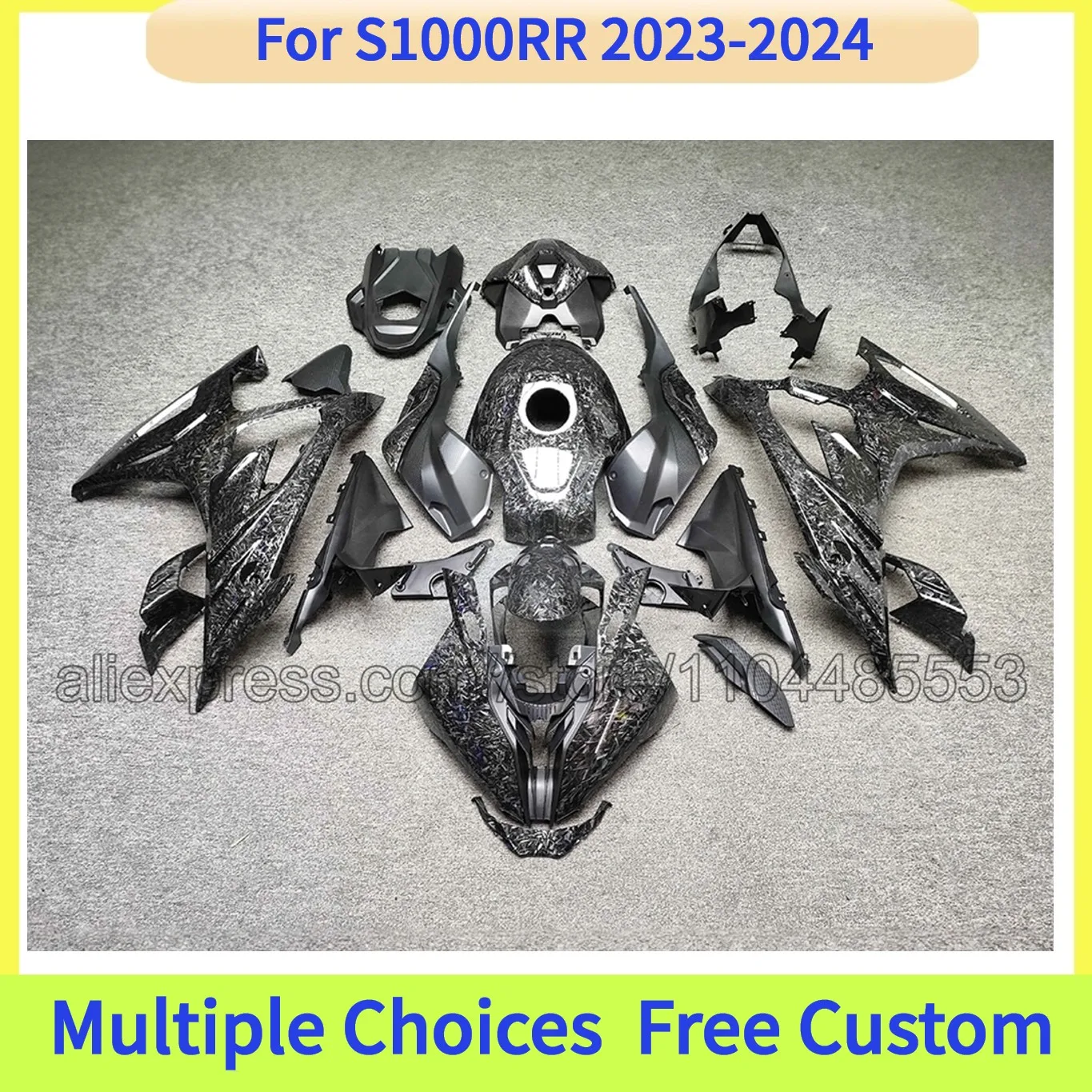 

Injection Molded ABS Fairings For BMW S 1000 RR 2023-2024 S1000RR Forged Carbon Fiber Bodywork Kit