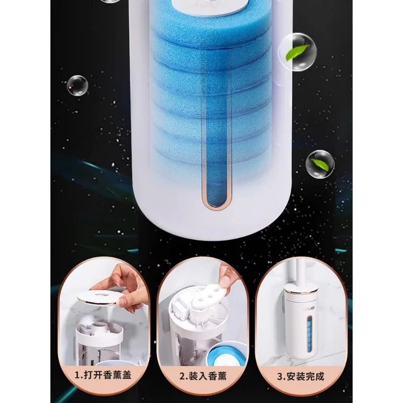 Disposable toilet brushes, household bathroom wall hanging, no dead angle washing toilet brush, with aromatherapy descaling arti