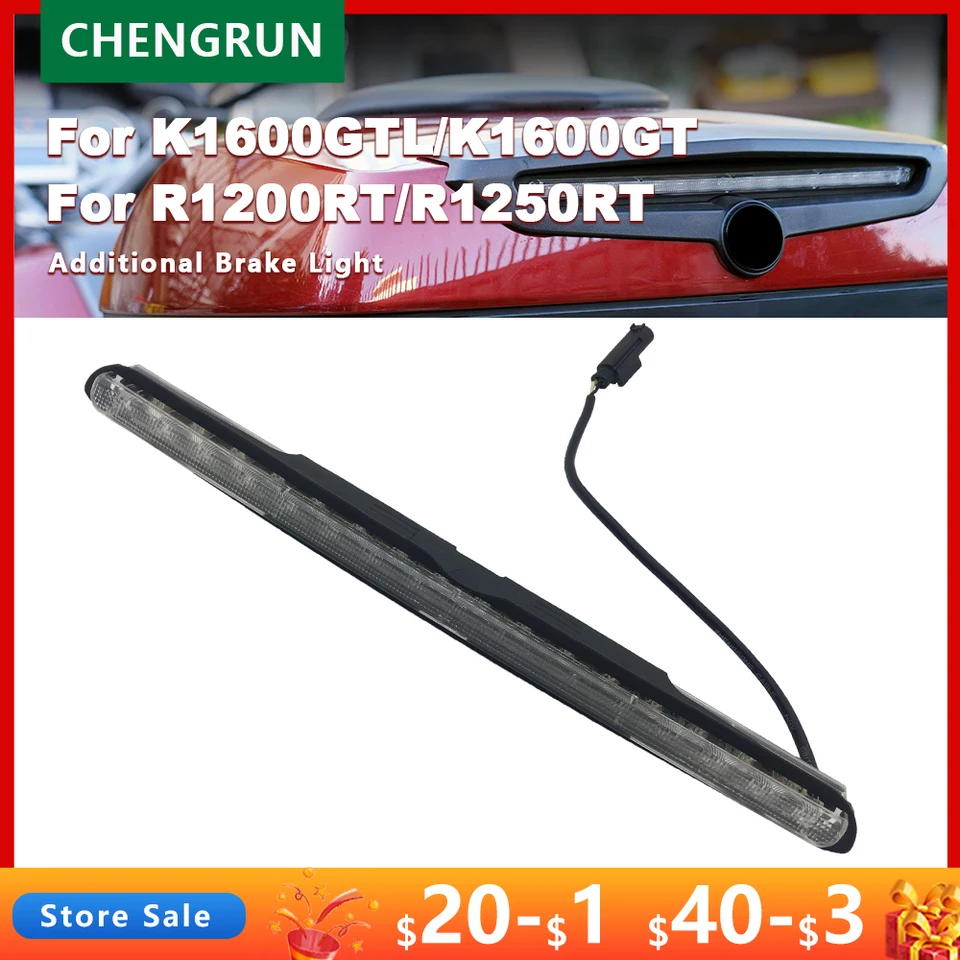 BMW K1600GTL K1600GT K 1600 GTL GT R1250RT R1200RT 탑 케이스용 오토바이 리어 트렁크 브레이크 라이트 LED 테일 램프 (스톱 테일라이트) 썸네일 7