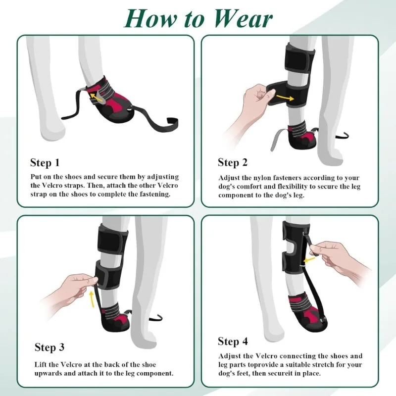 Drop Foot Brace with Reel for Dog - Corrective Dog Shoe to Safely Lift Toes for Paws Issues,Reliable Paw Protector For Dogs