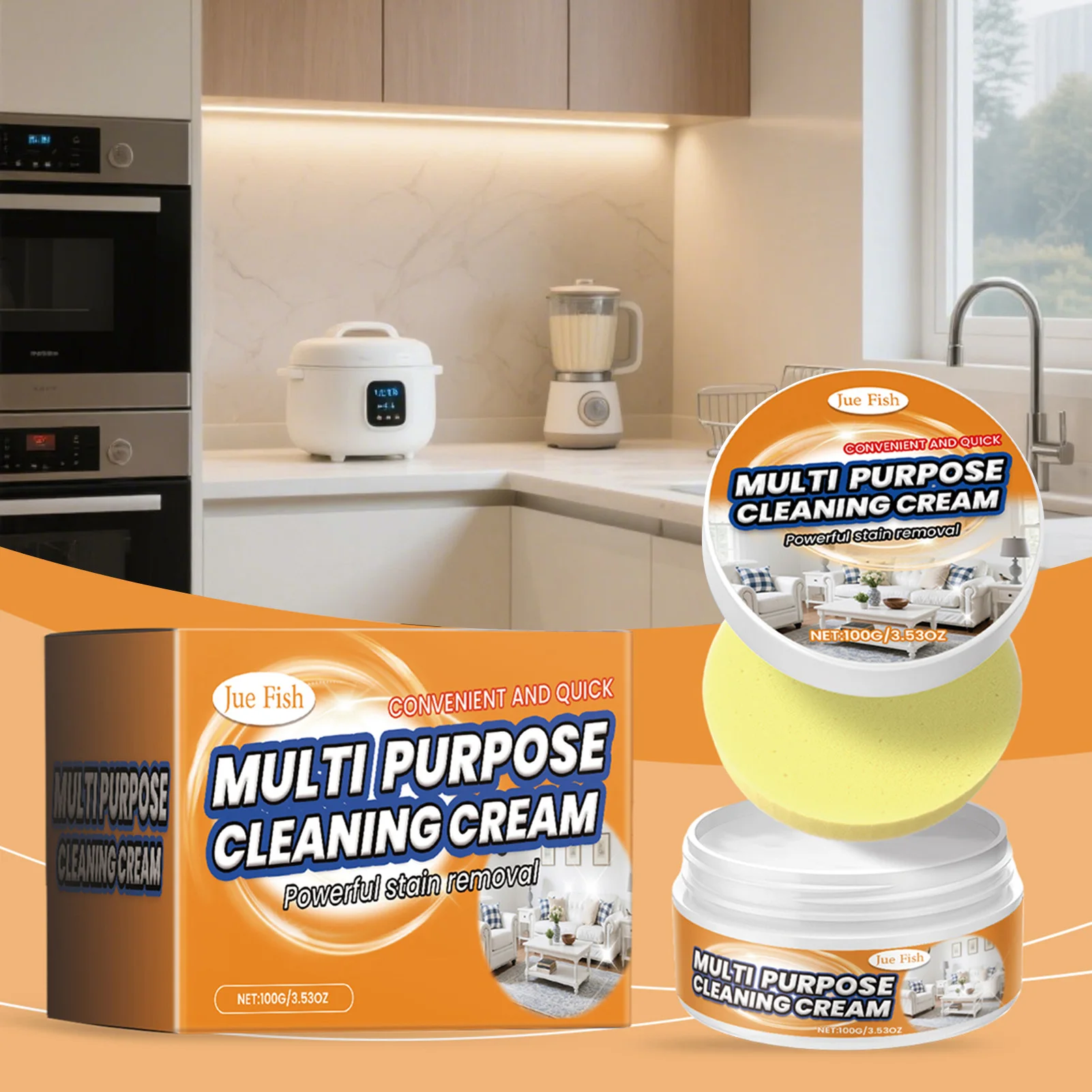 

All-Surface Bathroom Tile Grout Stain Remover Cream Safe For Multi-Surface Non-Scratch For Stovetops Sinks Shoes