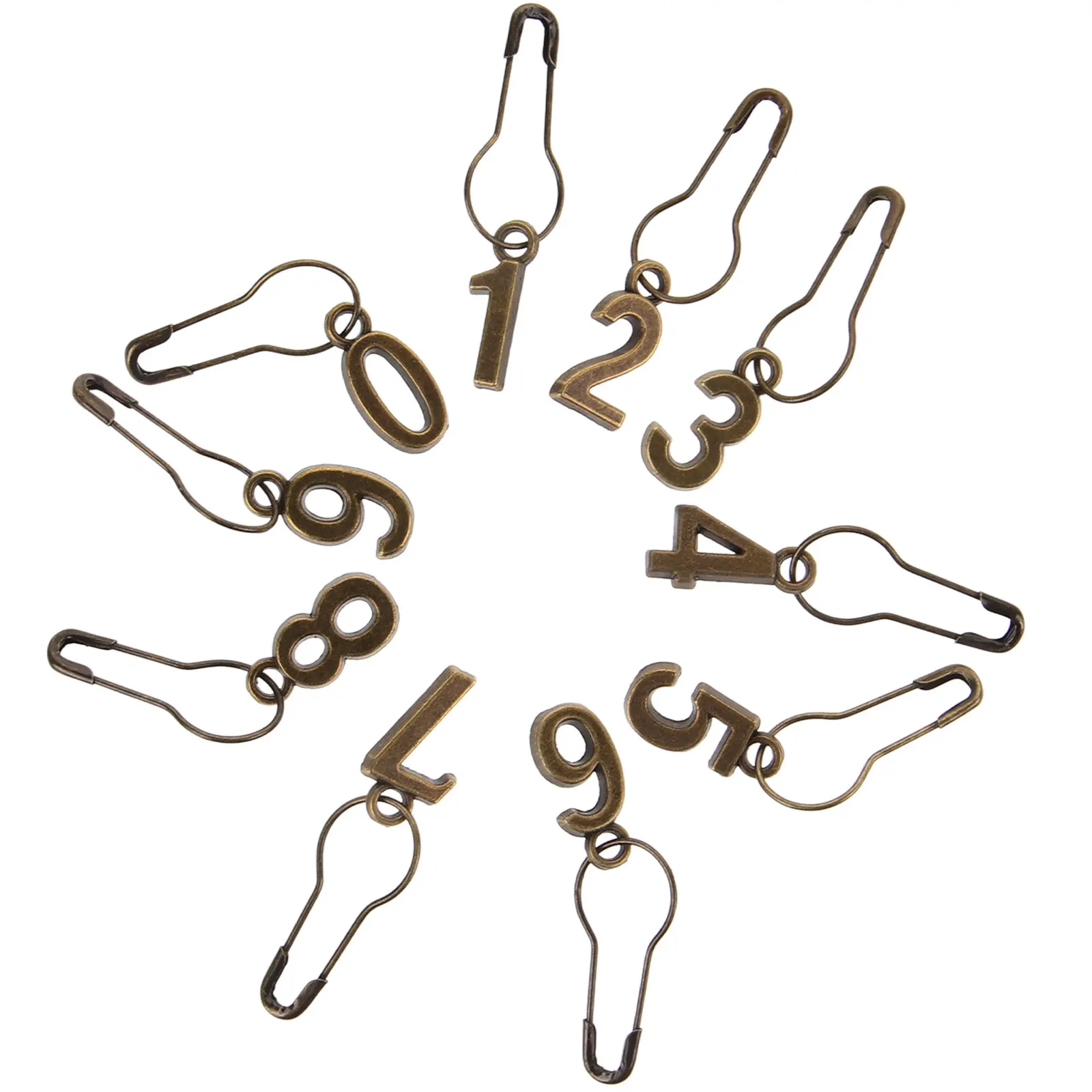 

10 Pcs Metal Marking Buckle Knitting Stitch Markers Manual Charms Diy Crochet Crafts for Crocheting