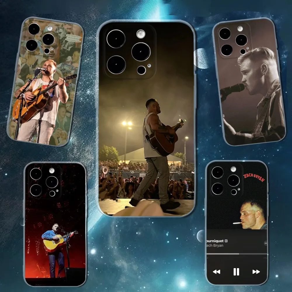 

Singer Z-Zach Bryan Phone Case For iPhone 16,15,14,13,12,11 Plus,Pro,Max,XR,XS,X,7,8 SE,Mini Transparent Silicone Soft