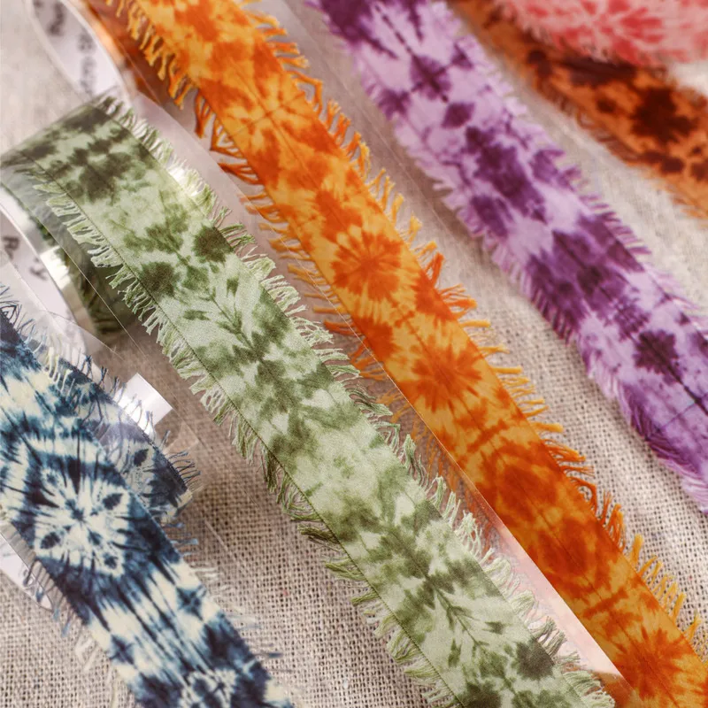 1 Rolle Elegantes Smudge-Gradient-Washi-Tape mit Fransen, weiches Aquarell-Randband für ästhetische Tagebuch-DIY-Dekoration