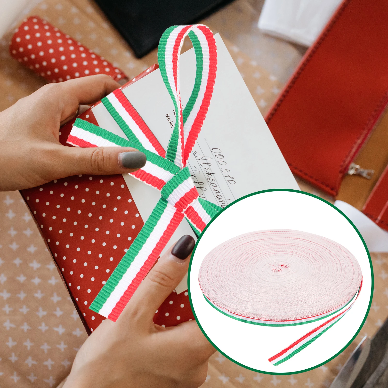 Polyester Stripes Soft Durable Gift Wrapping Wedding Sewing Projects Invitation Embellishments Crafting Bulk Ribbon Ribbon Roll