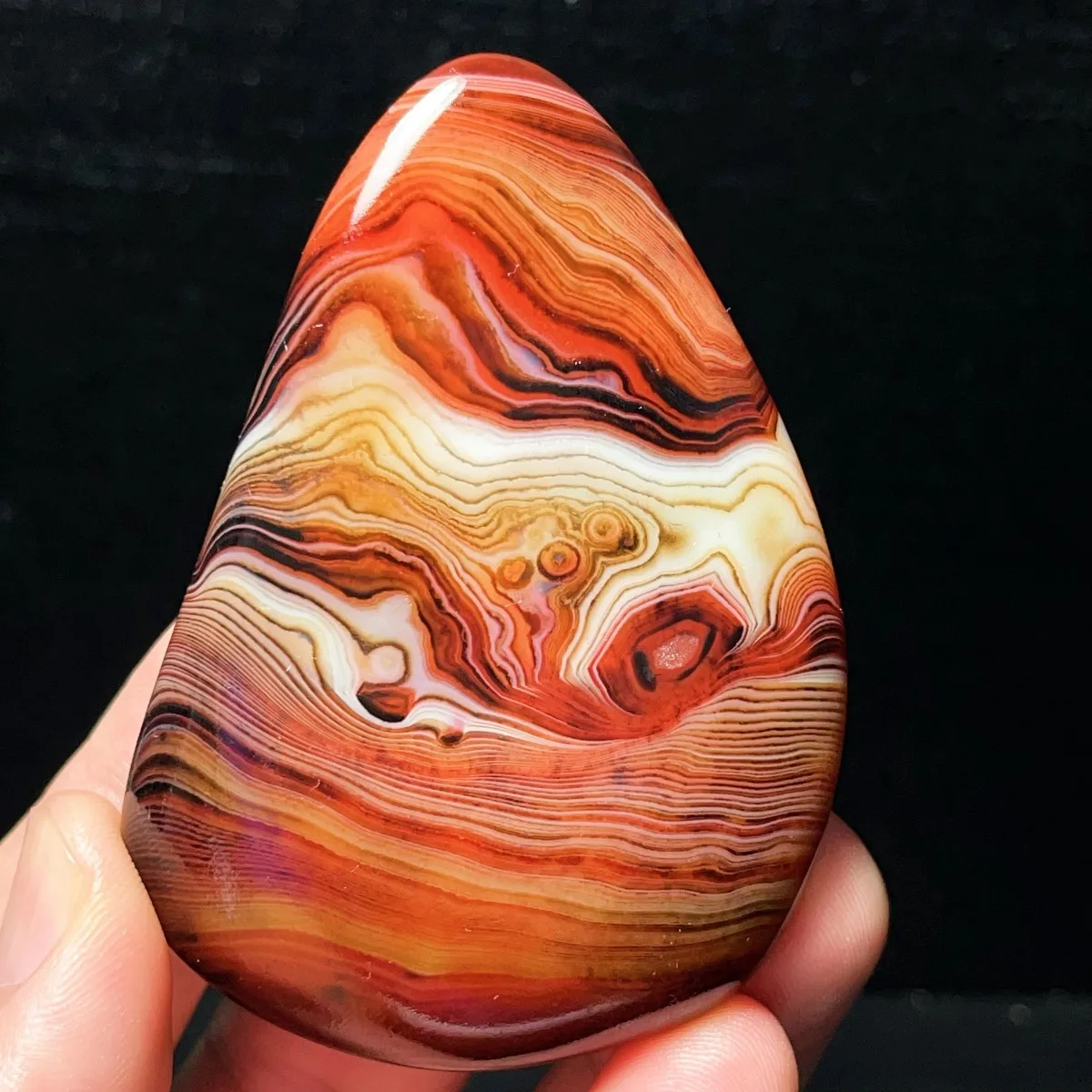 Natural Banded Agate Smooth Texture, Polished Tumbled, Natural Beauty, Shelf Display, Crystal Collection, Table Display