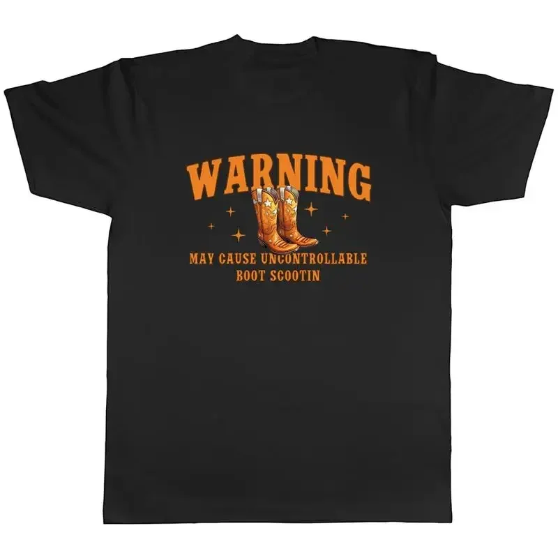 Warning Line Dancing Mens T-Shirt Funny Uncontrollable Boot Scootin Tee Gift