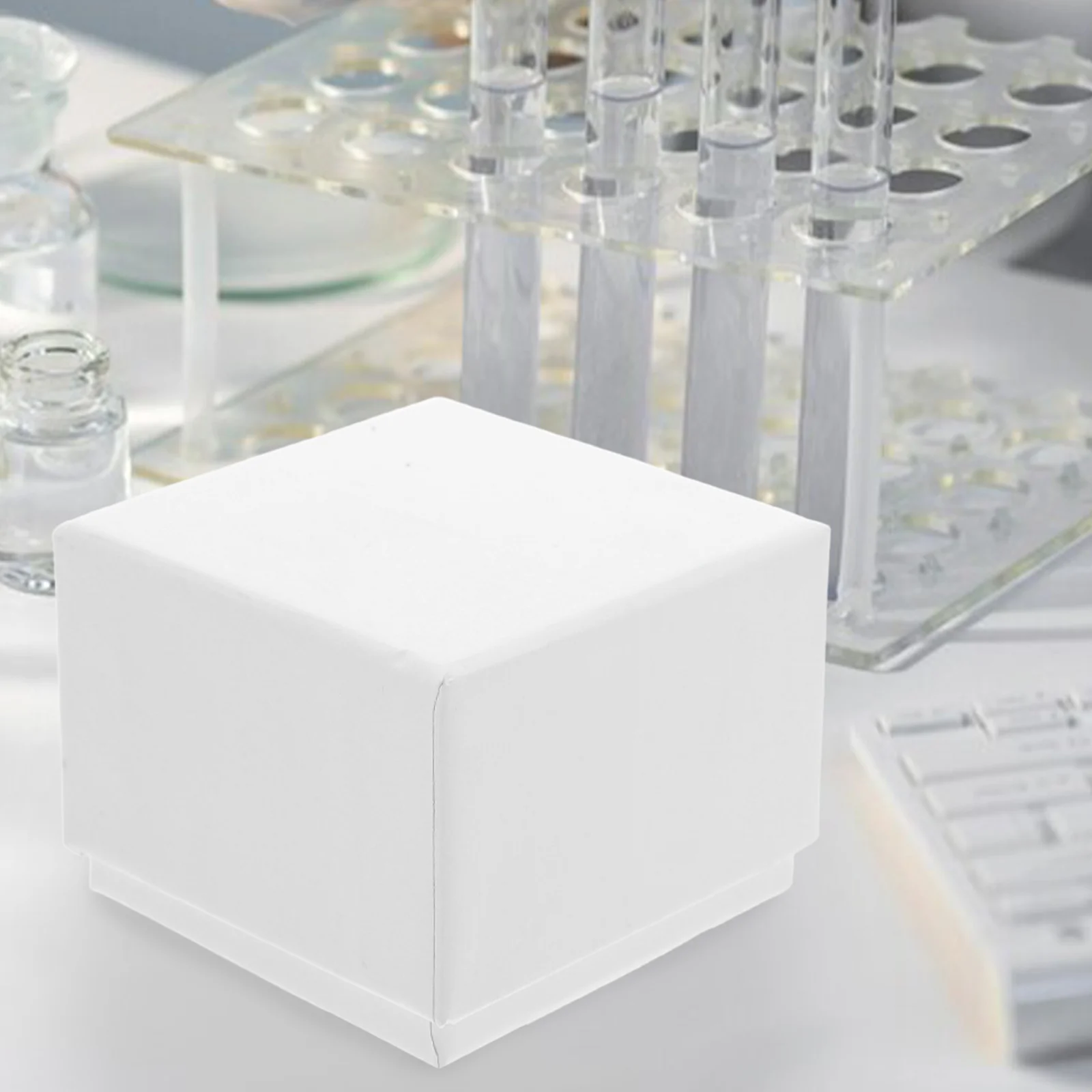 

25-Well Cardboard Freezer Box For Lab Cryogenic Storage Tubes Vials Samples Resistant Stackable Design
