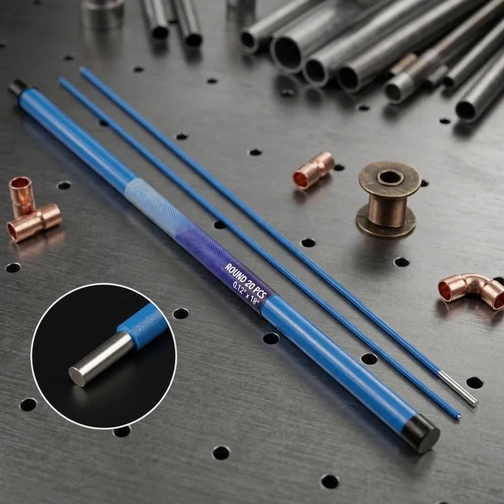 Refrigeration Repair Kit Silver Brazing Rods 15 Percent Silver Content Self-fluxing Coating Strong Bond Formation