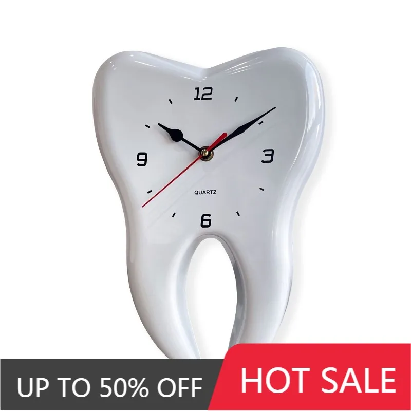 Creative Tooth Wall Clock Decor Wall Clocks Silent Art Mural Clock Luxury Modern Cartoon Watches Living Room Home Decoration