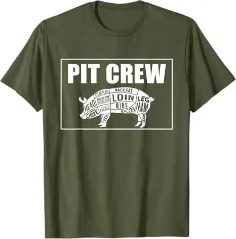I'd Smoke That Patriotic BBQ American Flag 4th of July Herren-T-Shirt BBQ Barbeque Der beste Begleiter für PitMaster. Das Pit-Crew-T-Shirt – Detail 4