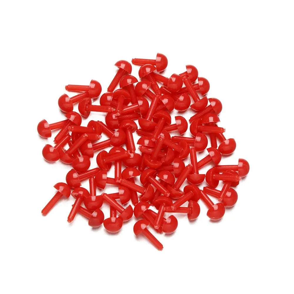 100個/袋 ブラック/レッド 安全丸鼻 DIY プラスチック目 安全楕円鼻 目 動物の鼻 アクセサリー