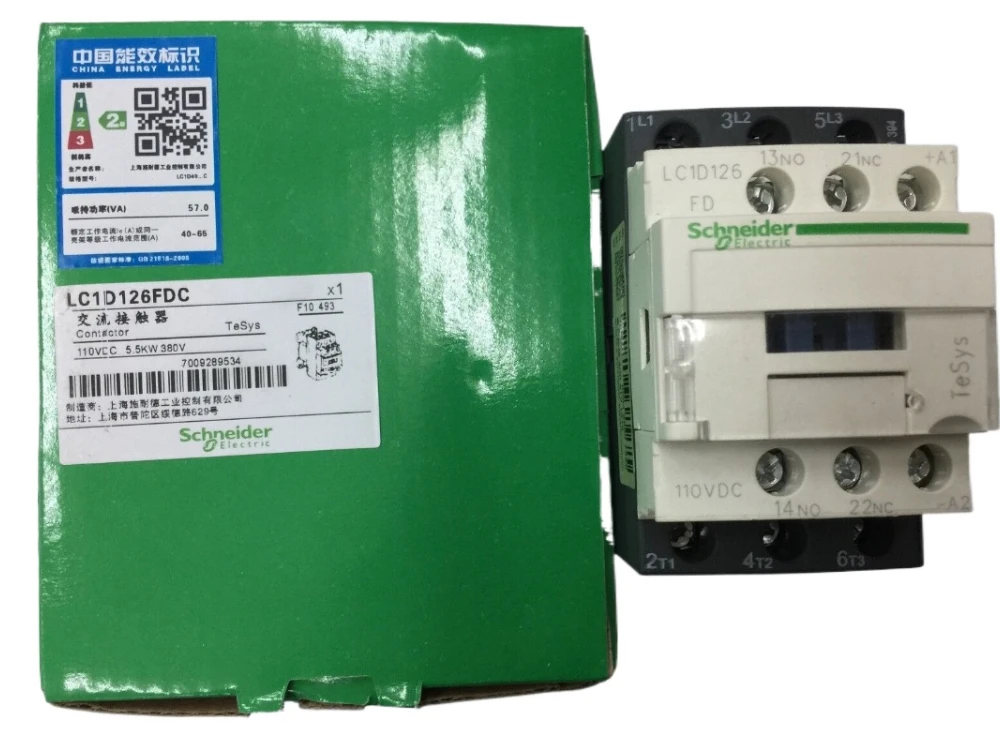 

Schneider contactor LC1D126FDC 110VDC