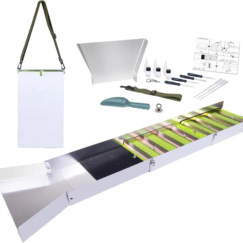 

Gold panning tools, gold panning chute Unpowered gold selection chute Gold panning chute Rubber gold panning chute