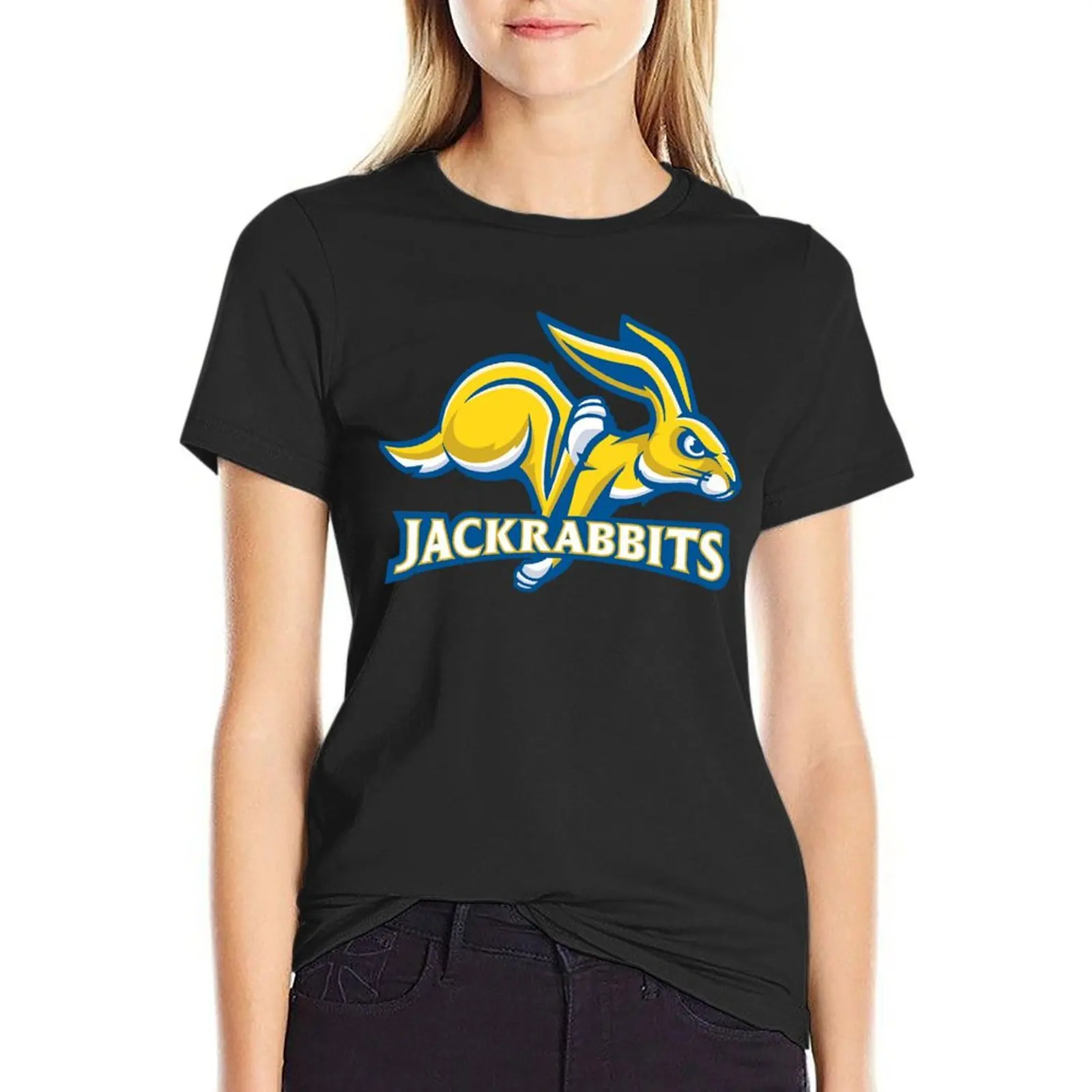

Jackrabbits-State, Dakota-South T-Shirt female cute tops plus sizes shirts graphic tees oversized workout shirts for Women