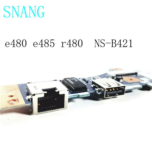 Used  FOR  Original laptop power switch button board for lenovo e480 e485 r480 power botton usb io board NS-B421 02dl870