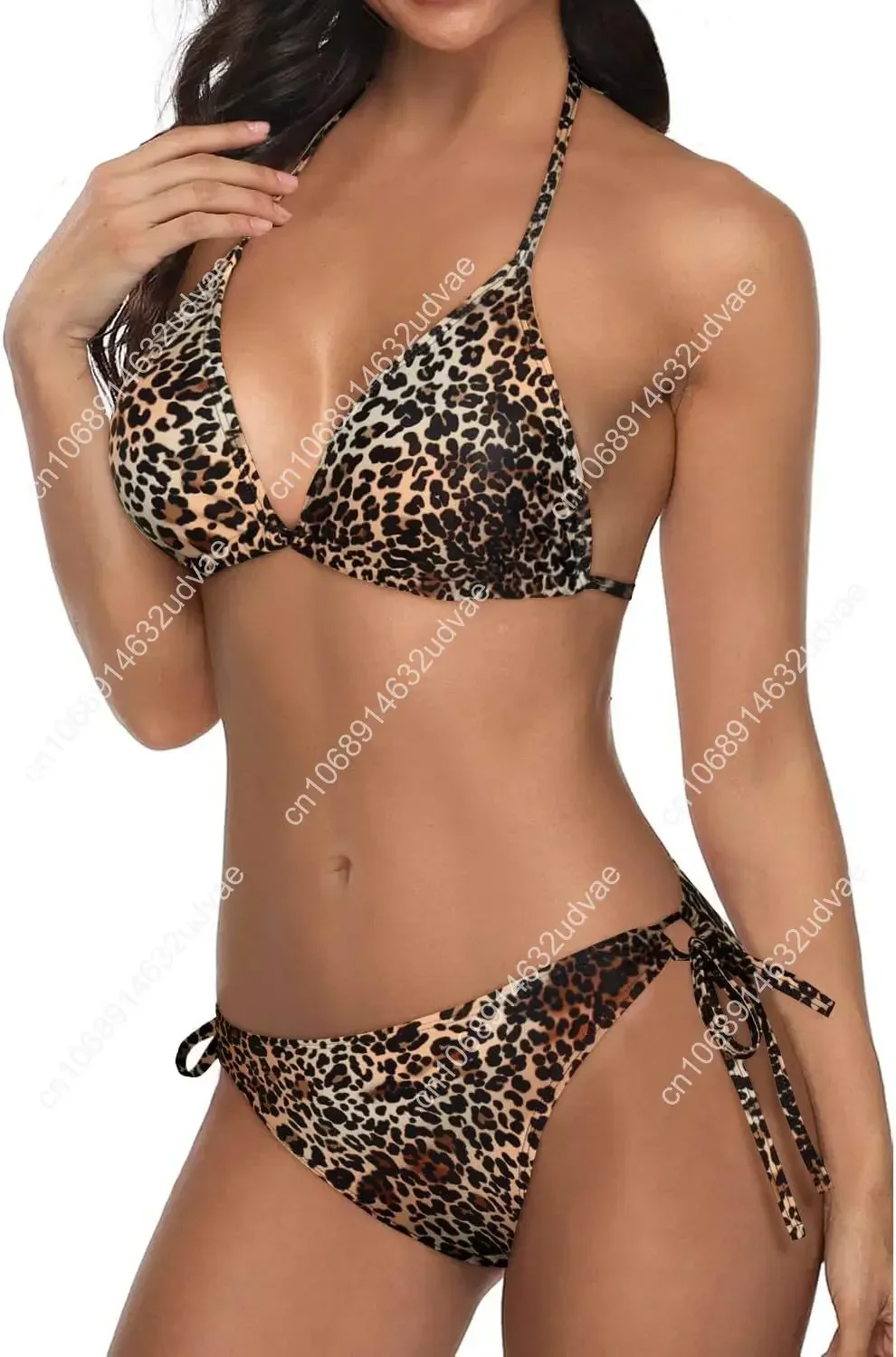 Tempt Me Women Triangle Bikini Sets Halter Two Piece Sexy Swimsuit String Tie Side Bathing Suit view 3