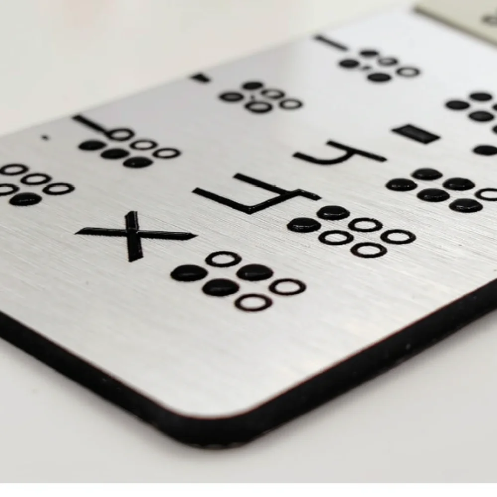Braille Writing Slate Board For Sight Impaired Kids Tactile Learning Tool Educational Alphabet Number Study Aid Silver
