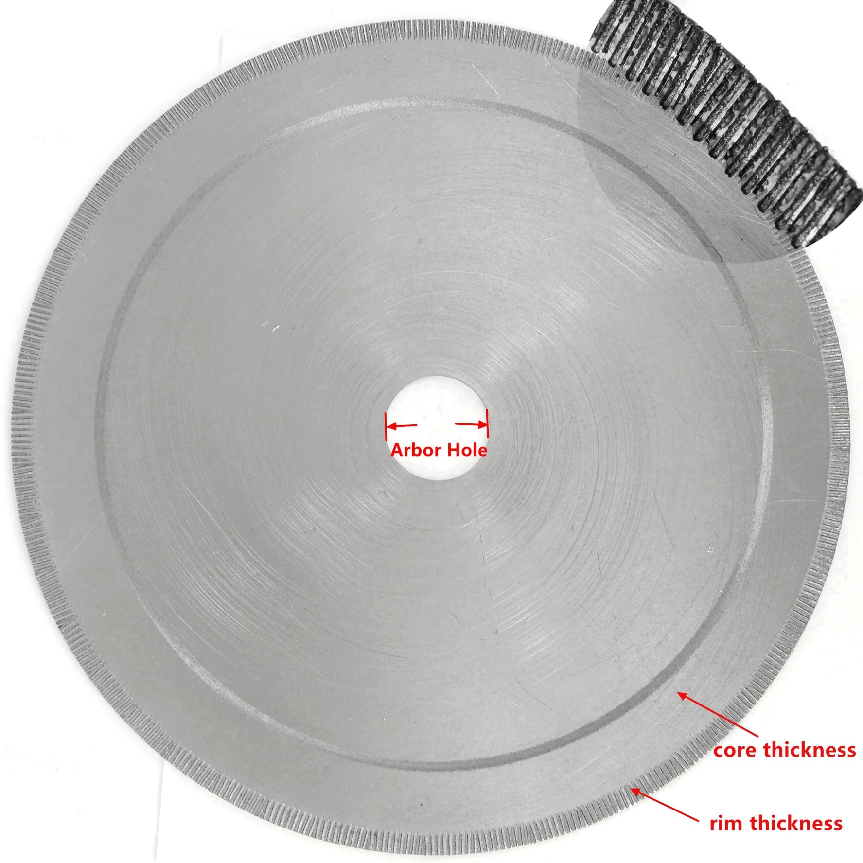 10" inch 250mm Diamond Circular Saw Blade Notched Rim Cutting Disc Arbor Hole 25.4mm(1") Bushing 3/4" Tools For Stone Jade Agate