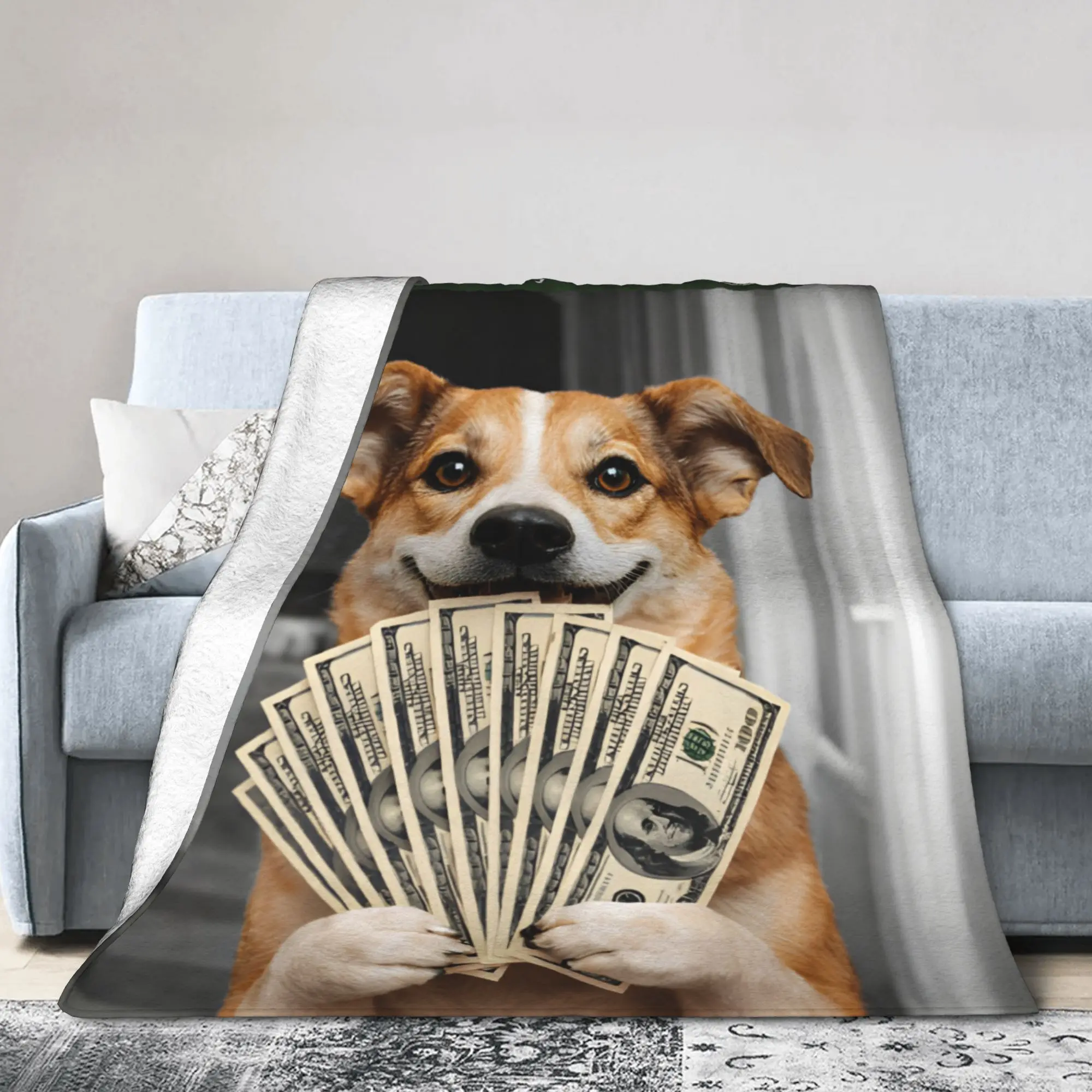 Funny Dog There is Motion at Your Front Door  Stuff Blankets Super Soft Velvet  Throw Blankets Comfortable Bedding Throws
