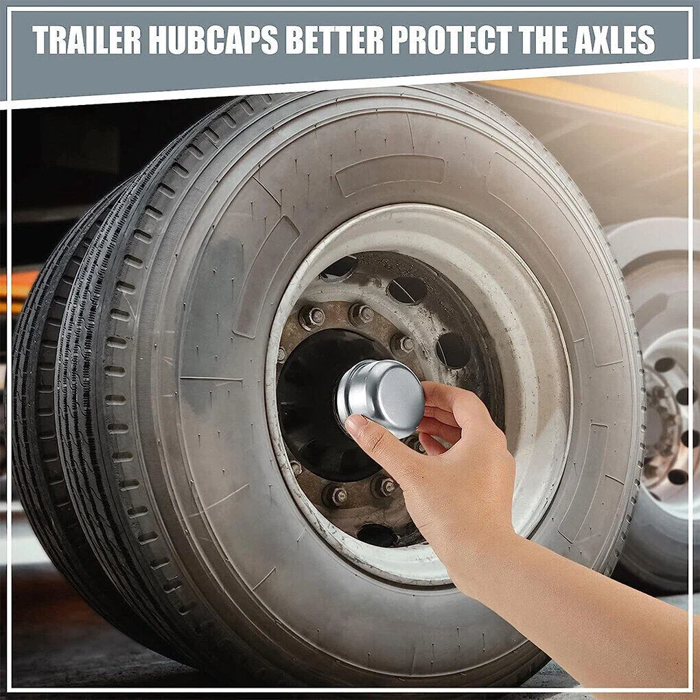 

4pcs 50mm Metal Dust Cap Wheel Hub Trailer Bearing Grease Cover Replacement Caravan Boat RV Parts Accessories