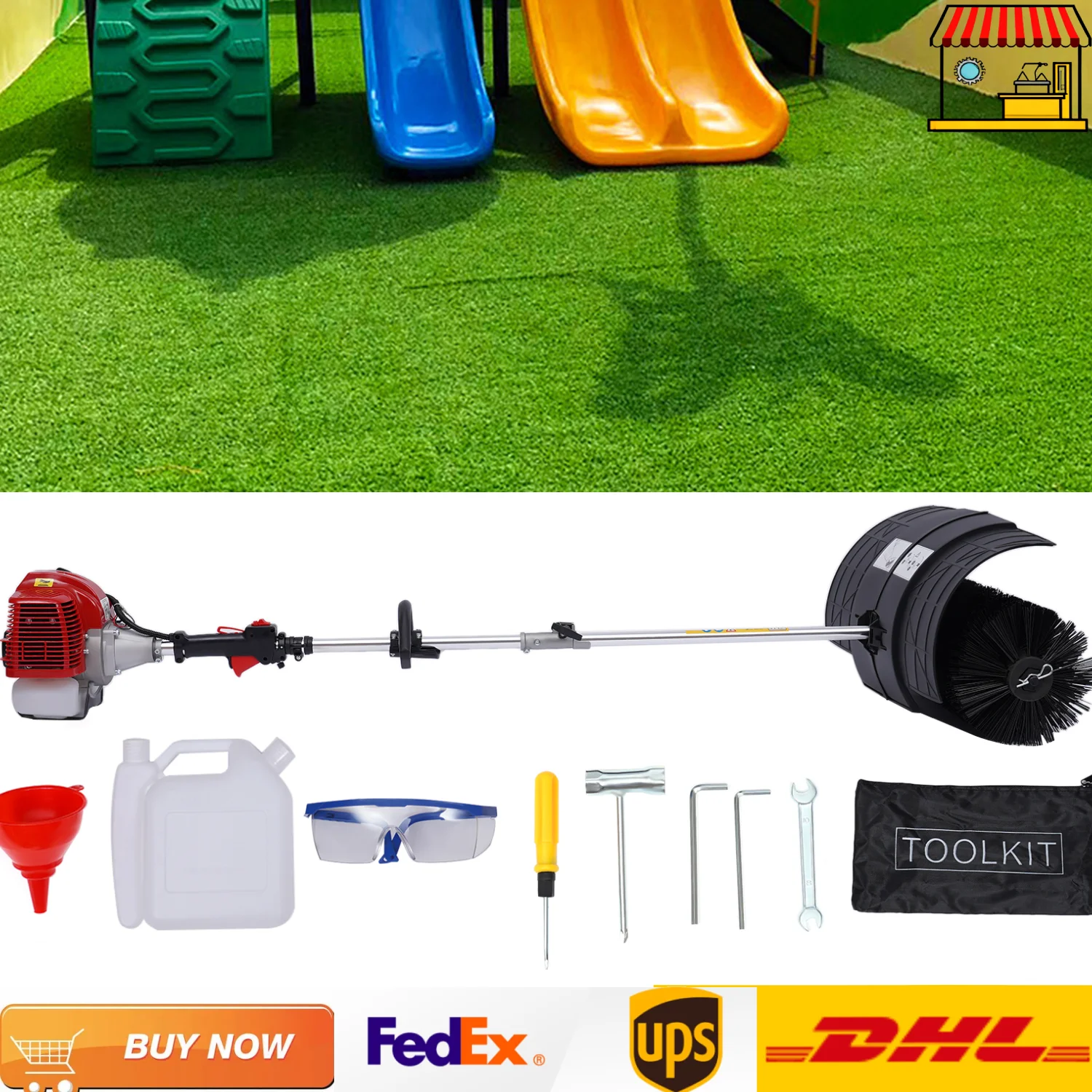 

Ручной подметальный аппарат | Двухтактный двигатель 2.3 л.с. 52 куб. см с высоким крутящим моментом и воздушным охлаждением | Конструкция из алюминиевого сплава и стали