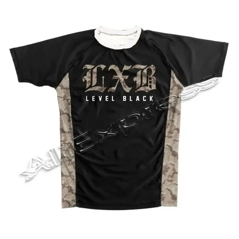 جديد LXB AJJ الرجال النساء تي شيرت مستوى أسود عادية رياضة قصيرة الأكمام المتضخم ADC طفح الحرس جيرسي تي شيرت التجفيف السريع تي شيرت #4