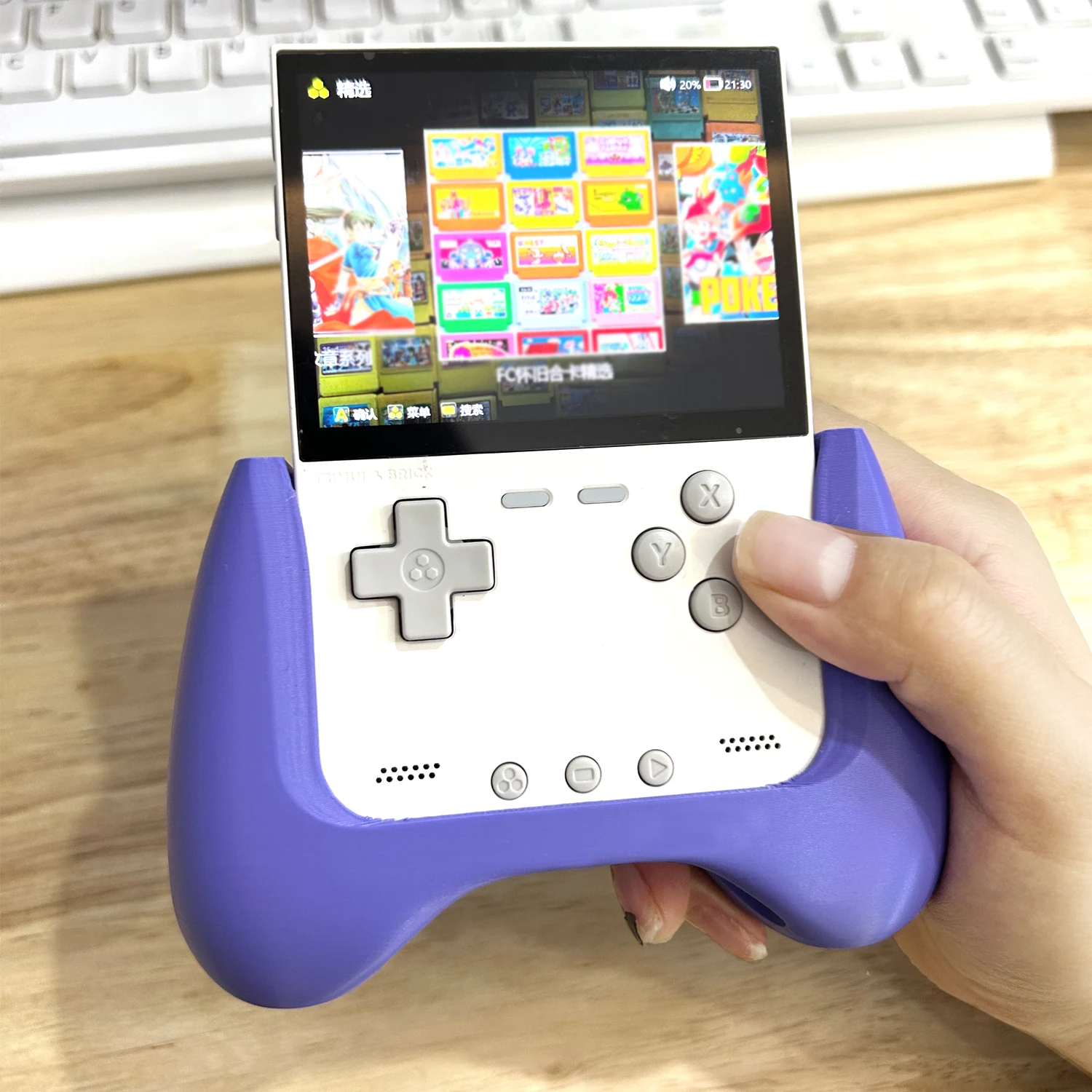 Dla Trimui Brick Grip Handle 3D Printed Grip Akcesoria DIY Controller Trimui Brick Handheld Grip Wygodna ergonomiczna konstrukcja — zdjęcie produktu 3