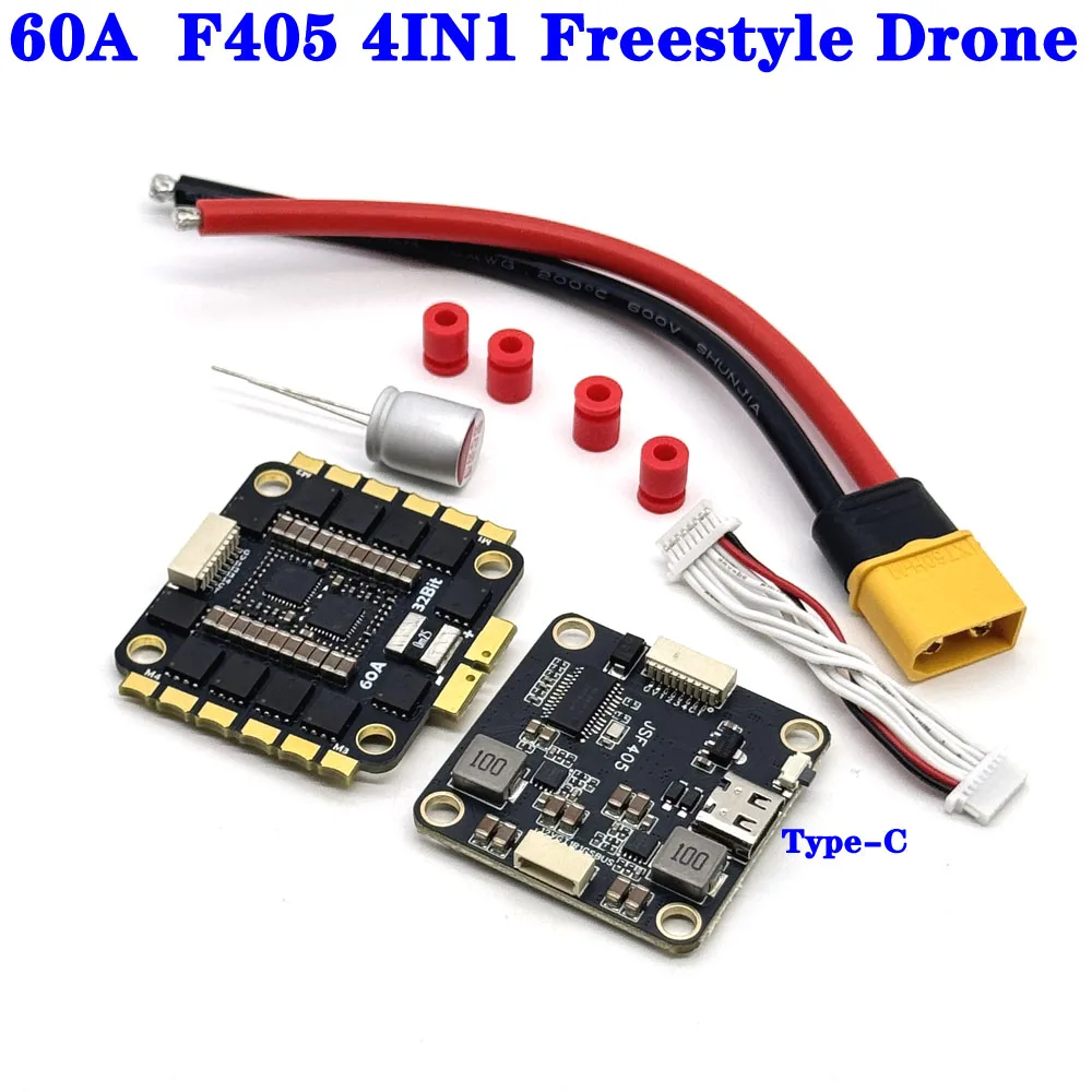 

1set 60A F405 Mini v3s 30x30 Stack Flight Controller BLS 60A Mini V2 4in1 ESC for RC FPV Racing Drone Connector