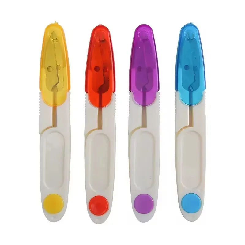 

1Pc Fishing Scissors Stainless Steel Trimmer Cross-stitch Clipper Snip Thread Cutter With Cover Embroidery Craft Sewing Supplies