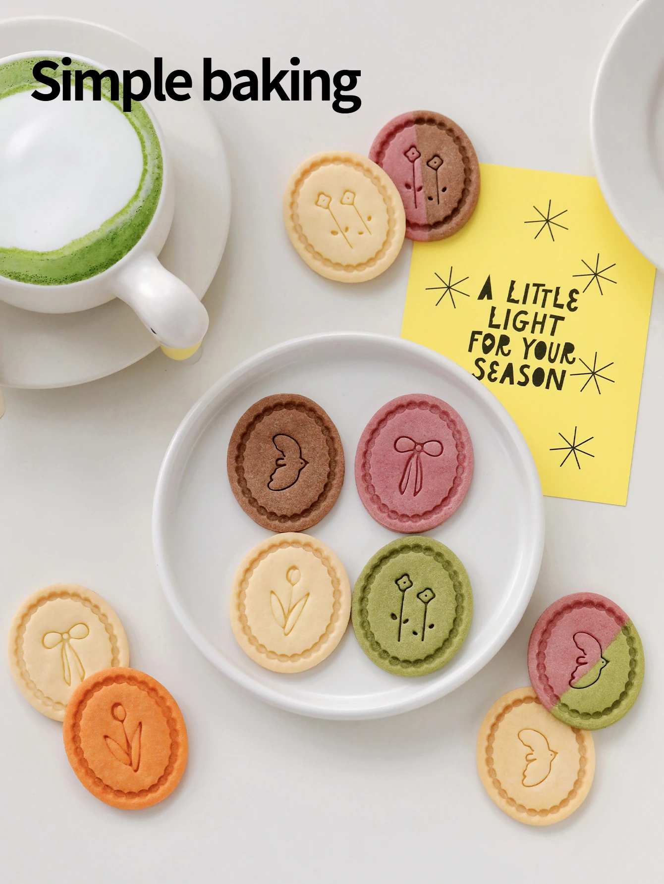 Retro Blumen- und Vogelmuster Ausstechformen-Set Niedliche Keks-Stempel Ideal für Geschenke Snacks Kuchendekoration Backformen