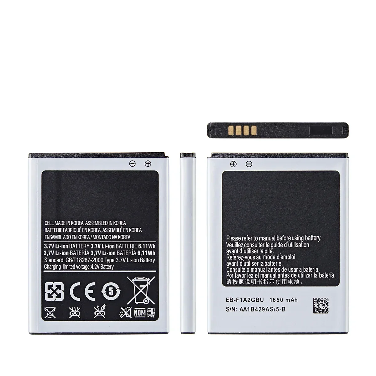 Nueva batería EB-F1A2GBU de 1650mAh para Samsung Galaxy S2 i9100 i9108 i9103 I777 i9105 i9100G i9188 i9050 B9062